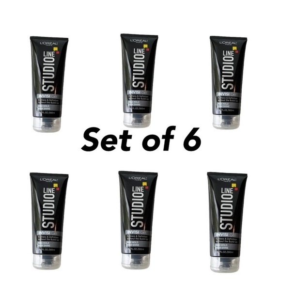 SIX L'Oreal Paris Studio Line Invisi Gel, Max Hold And High Shine 6.8oz Hair - Picture 7 of 7
